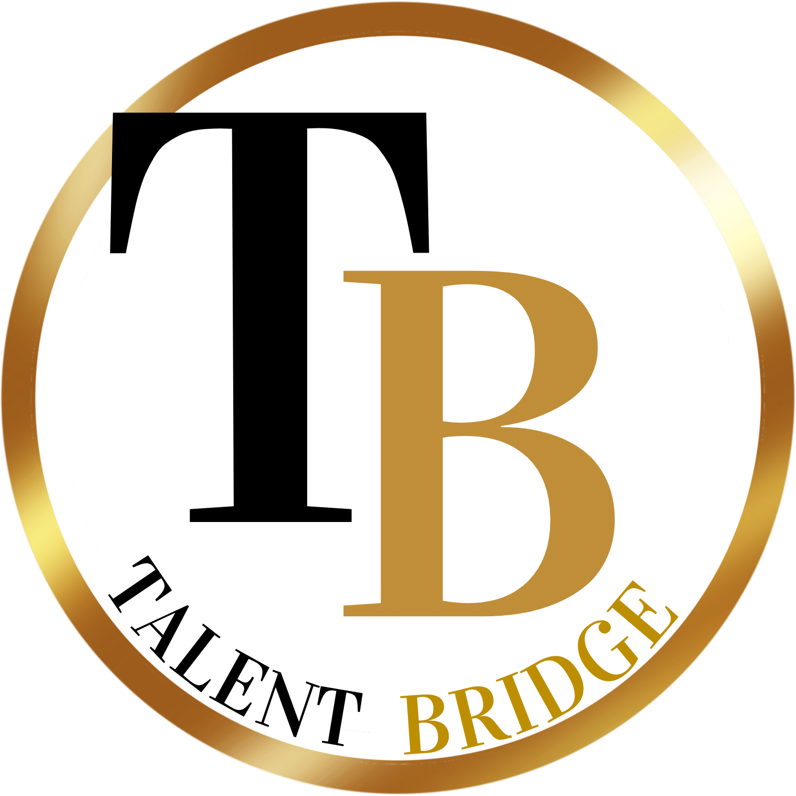 Talent Bridge round gold logo